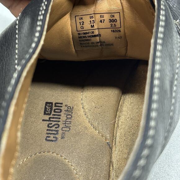 Clarks Desert Boot Lace Up Chukka Beeswax Leather Mens size 13 M‎ Black Shoe - Picture 5 of 5